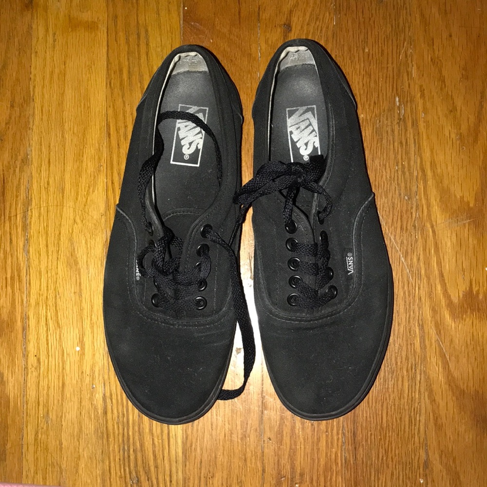 All black Authentic style Vans